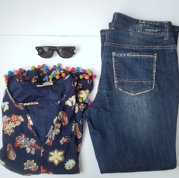 Amethyst Jeans Denim - Amethyst Bootcut Jeans